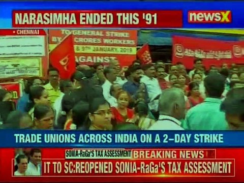 Trade Unions across India on a 2-day strike; 20 crore workers expected to join strike