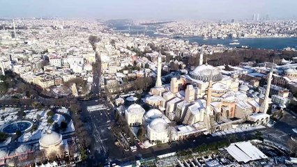İstanbul'dan kar manzaraları havadan görüntülendi - İSTANBUL