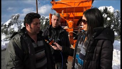 Ο χιονιάς χτυπά την Εύβοια για 5η συνεχόμενη μέρα