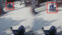 VIDEO : चंद मिनटों में चोर ने गायब कर दी बाइक, CCTV कैमरे में कैद हुई करतूत