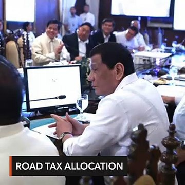 Duterte wants road user's tax revenues for Manila Bay cleanup, hospitals