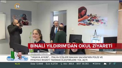 Binali Yıldırım'dan okul ziyareti