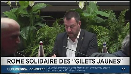 Descargar video: Matteo Salvini apporte son soutien aux Gilets Jaunes et flingue Macron ! (Euronews, 080119, 14h02)