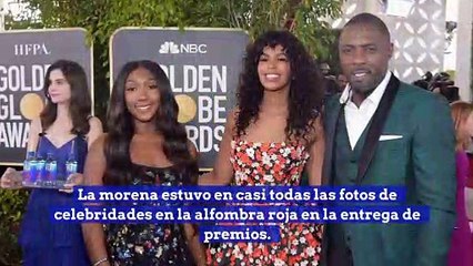 Promotora de agua Fiji se roba el espectáculo en los Globos de Oro