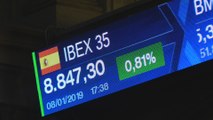 El Ibex 35 sube un 0,81% y cierra en 8.847 puntos