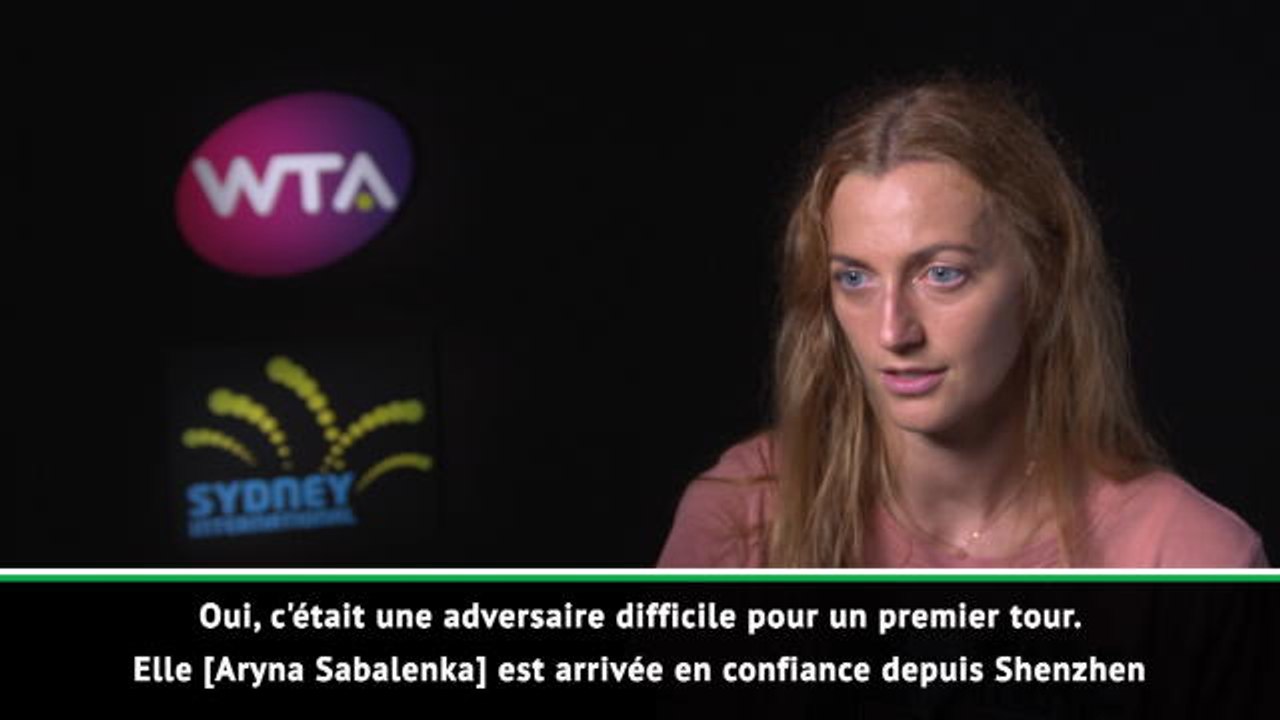 Sydney - Kvitova : "Contente de ma performance"