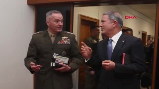 Ankara Milli Savunma Bakanı Akar, ABD Genelkurmay Başkanı Dunford'u Kabul Etti