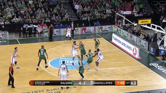 Zalgiris Kaunas - Anadolu Efes Istanbul Highlights | Turkish Airlines EuroLeague RS Round 17