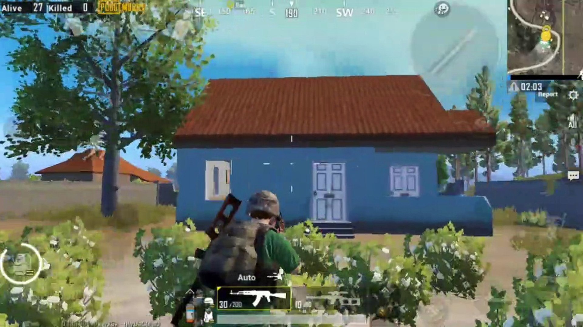 pubg mobile  climbing on top of building