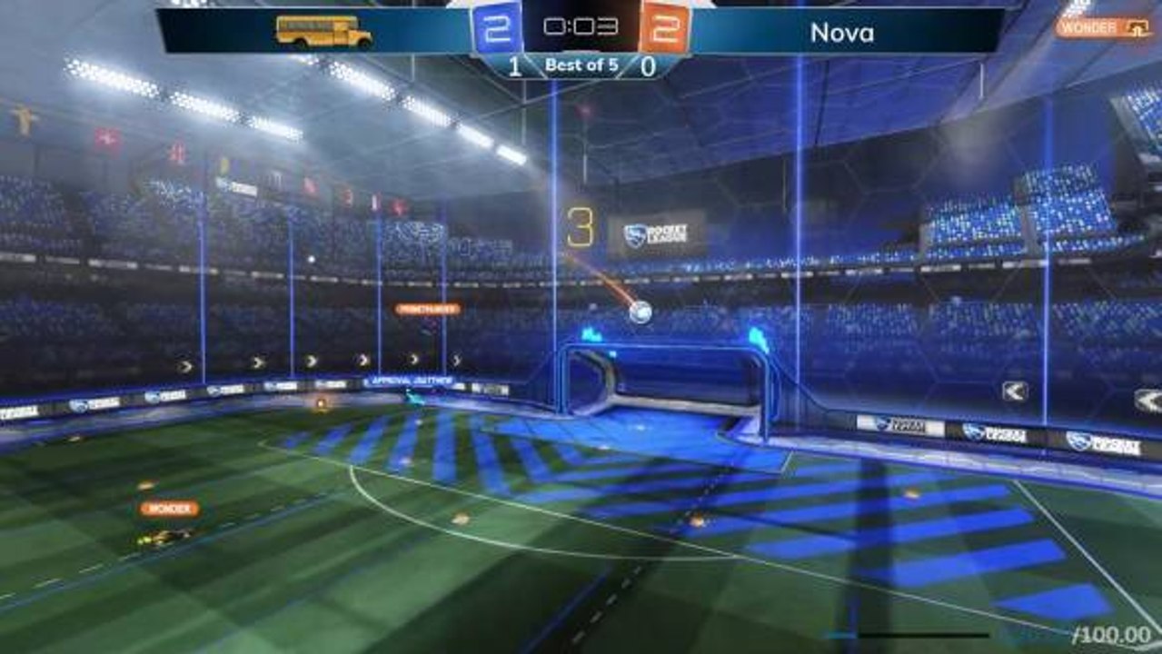 Prime knocks a goalie out of the sky with a bone-rattling butt bump