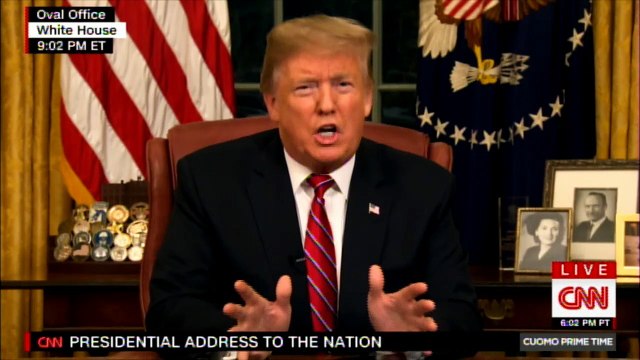 Breaking News: President Donald Trump addresses the Nation from Oval Office. #Breaking #DonaldTrump #BorderWall #Mexico #Aguascalientes #Monterrey #CNN