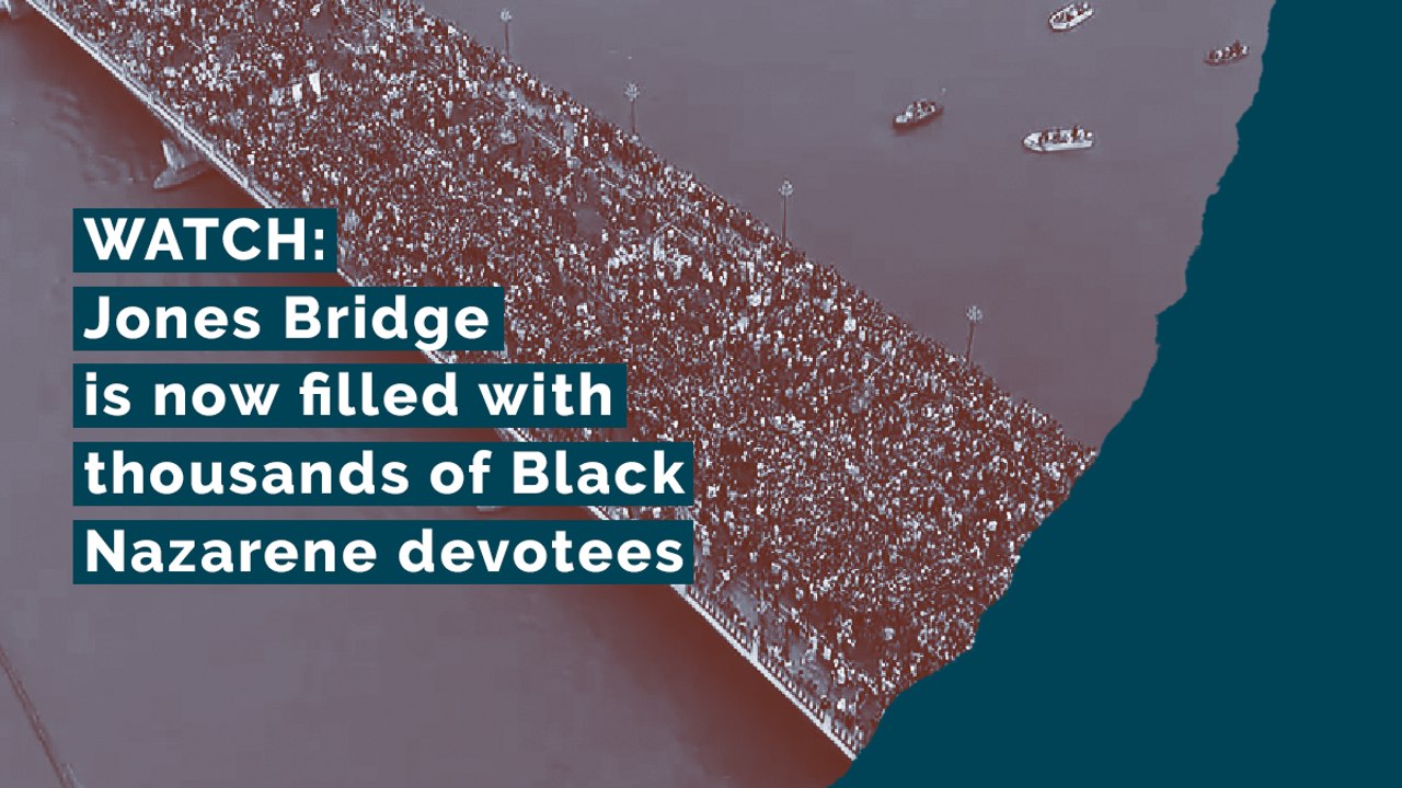 WATCH: Jones Bridge is now filled with thousands of Black Nazarene devotees