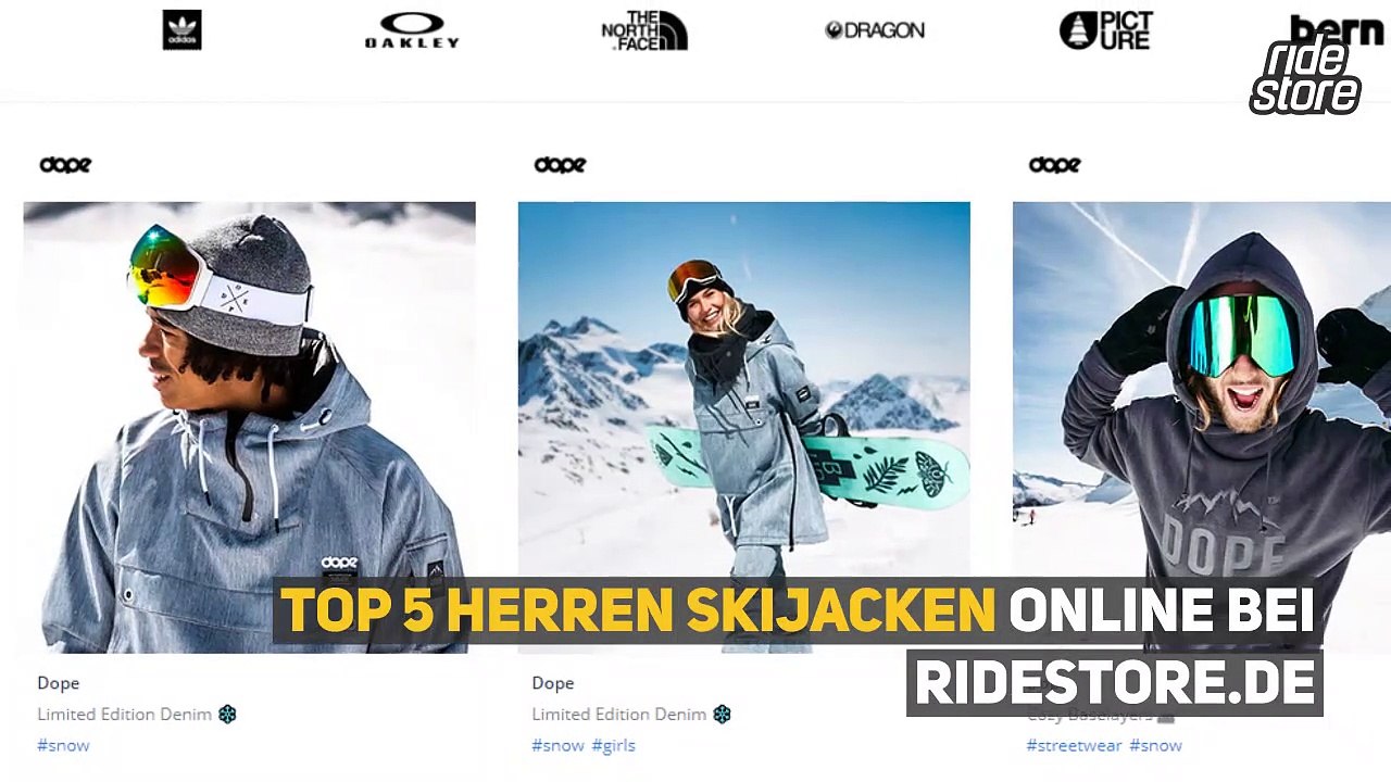 Top 5 Herren Skijacken bei Ridestore