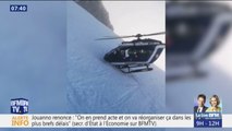 Un hélico le nez dans la neige... Les images de ce sauvetage dans les Alpes sont impressionnantes