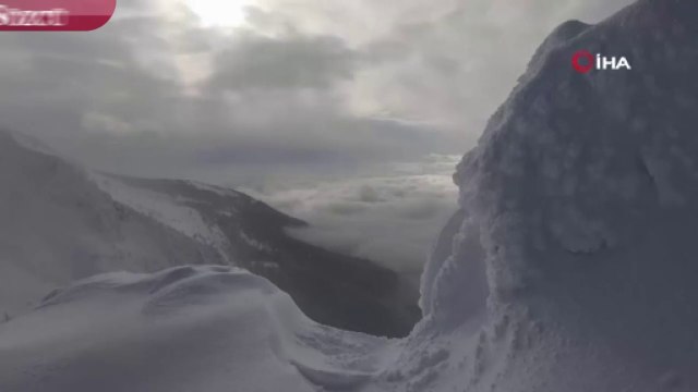 Eksi 30 derecede Uludağ’ın zirvesine tırmananlar gözlerine inanamadı