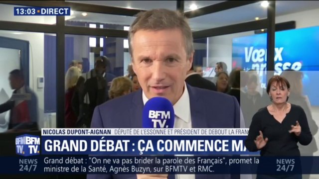 Pour Nicolas Dupont-Aignan, le débat national a déjà fait pschitt