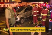 Surco: conductor en aparente estado de ebriedad choca contra varios autos estacionados