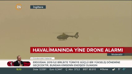 Havalimanında yine drone alarmı