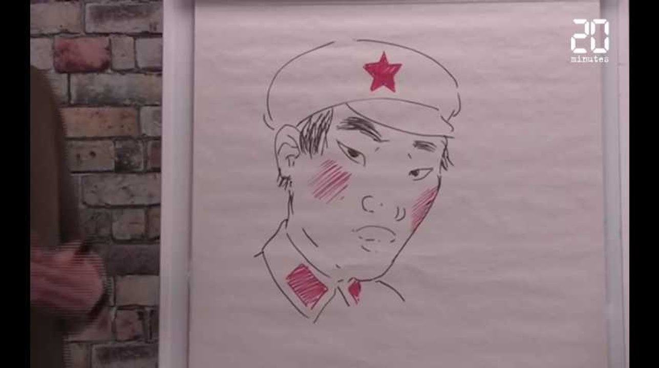 Festival d'Angoulême: Alex W. Inker dessine le personnage de sa BD «Servir le peuple» dans notre studio