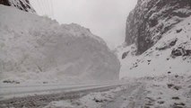 Hakkari Çukurca Kara Yoluna Çığ Düştü