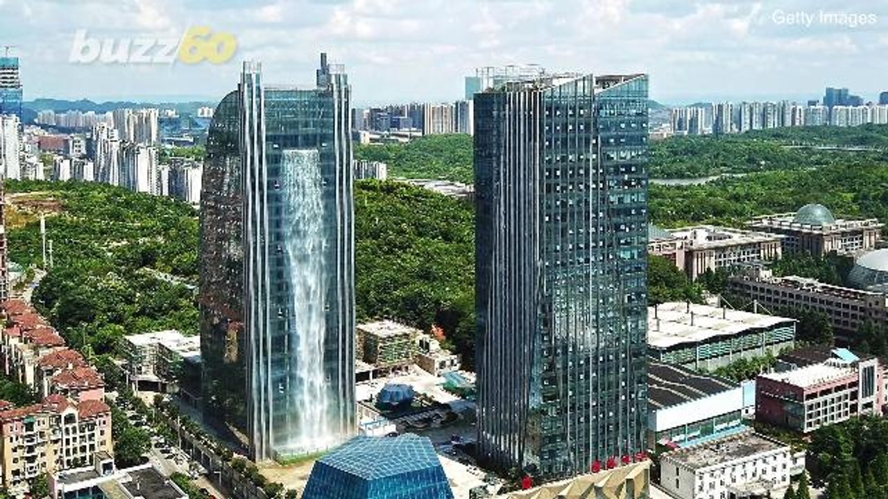 World's Largest Man-Made Waterfall Cascades Dow...