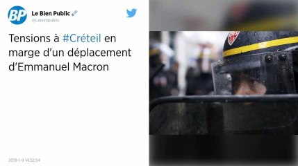 Tensions à Créteil en marge d'un déplacement d'Emmanuel Macron