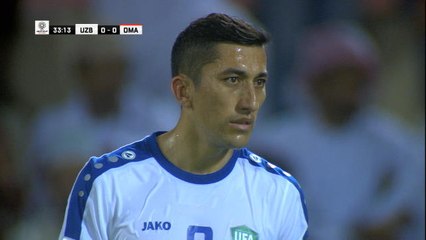 Uzbekistan captain Odil Ahmedov curls sublime free-kick around the wall