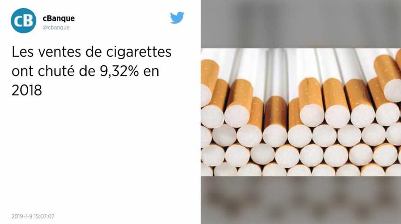 La hausse des prix et la prévention santé font baisser les ventes des cigarettes en 2018.
