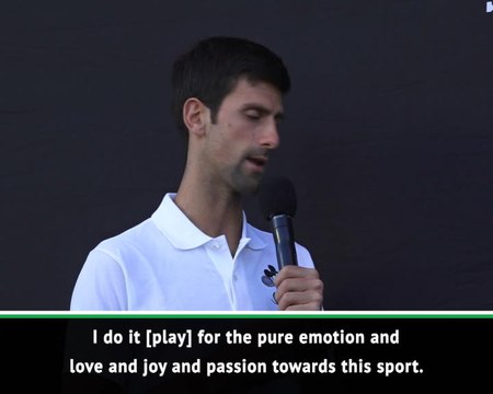 Novak Djokovic grateful to play tennis professionally