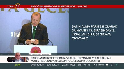 Başkan Erdoğan, MÜSİAD Ankara Vefa Gecesi'nde konuşuyor