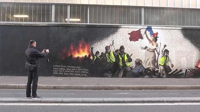 Streetart-Künstler PBOY: Die Freiheit führt das Volk im Zeitalter der Gelbwesten