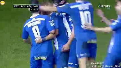 Roope Riski Goal HD - Chania Kissamikos 1 - 1 AEK Athens FC - 09.01.2019 (Full Replay)