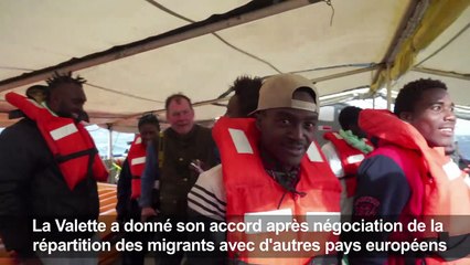 Malte: les migrants du Sea Watch disent merci à l'Europe