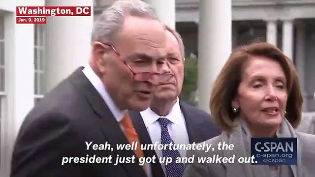Schumer On Trump Meeting About Government Shutdown: 'The President Just Got Up And Walked Out'