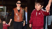 Taimur Ali Khan with mom Kareena Kapoor are back from their fancy vacation of Paris | FilmiBeat