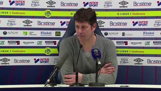 Conférence de presse Fabien Mercadal après SMCaen / Lille LOSC