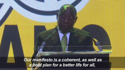 ANC launches election manifesto