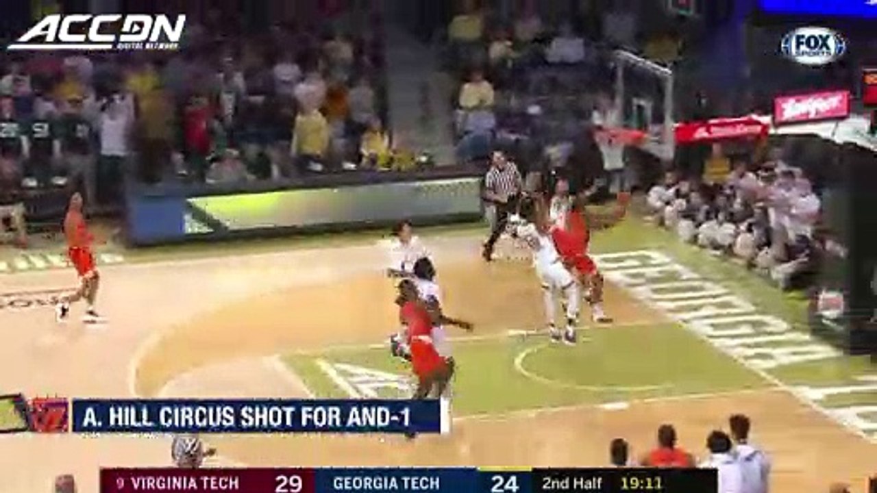 Virginia Tech's Ahmed Hill Makes A Circus Shot For The And-1