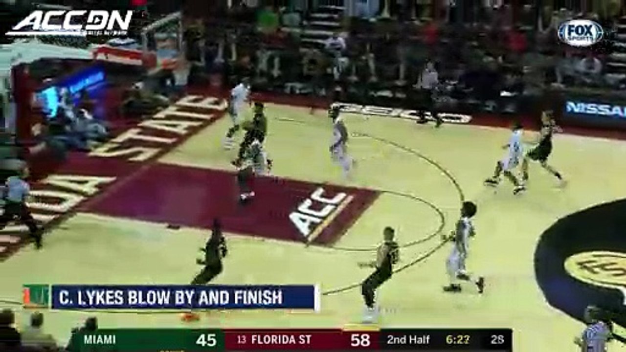 Miami's Chris Lykes With The Blow By and Bucket