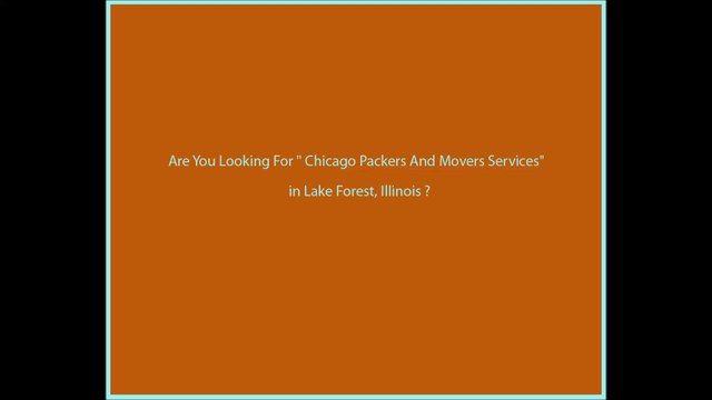 Chicago Packers and Movers | Call Now: (847) 675-4840