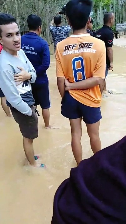Retrieving a Motorcycle from Flooded Road
