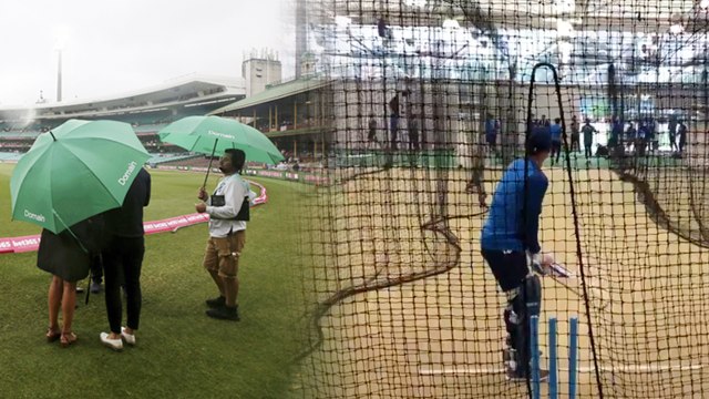 India Vs Australia 1st ODI: Team India's indoor practice after rain at Sydney | वनइंडिया हिंदी