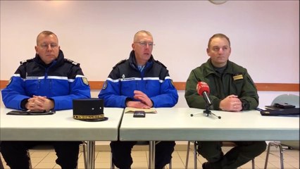 JURA Conférence de presse de l'armée de l'Air à Mignovillard après le crash du Mirage 2000D