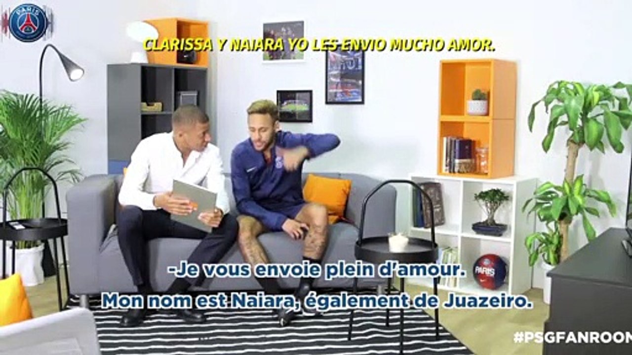 Neymar y Mbappé en un video encuentro con fans del PSG