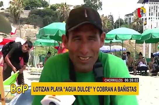 Chorrillos: comerciantes lotizan playa Agua Dulce con sombrillas y perezosas