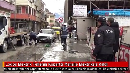 Lodos Elektrik Tellerini Koparttı Mahalle Elektriksiz Kaldı
