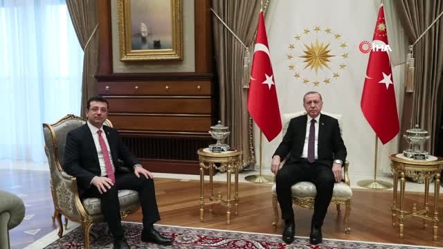 Cumhurbaşkanı Erdoğan, Ekrem İmamoğlu'nu Makamında Kabul Etti