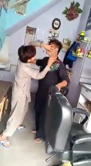 barbers dancing during shave very funny video