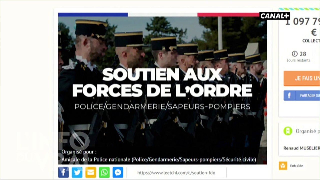 1 000 000 € pour soutenir les forces de l'ordre - L'info du vrai du 10/01 - CANAL+