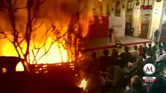 Ladrones provocan incendio en tubería de combustible en Hidalgo